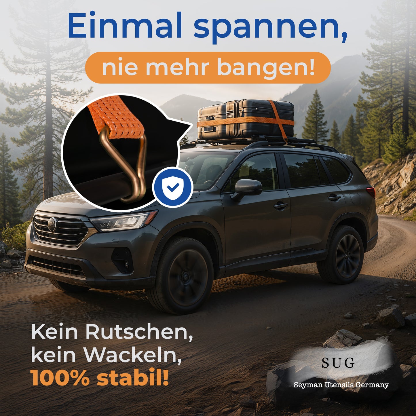 Spanngurte 5 Tonnen 10 Meter Länge mit TÜV-Zertifikat