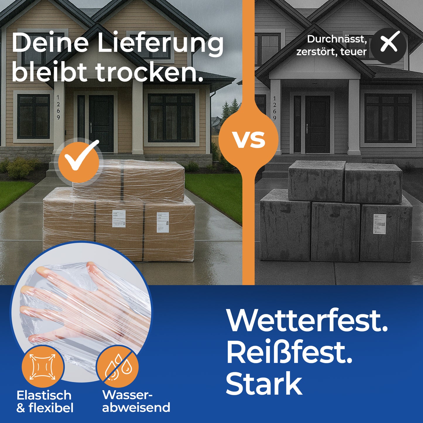 Stretchfolie für Verpackung und Transport – 50 cm x 300 m