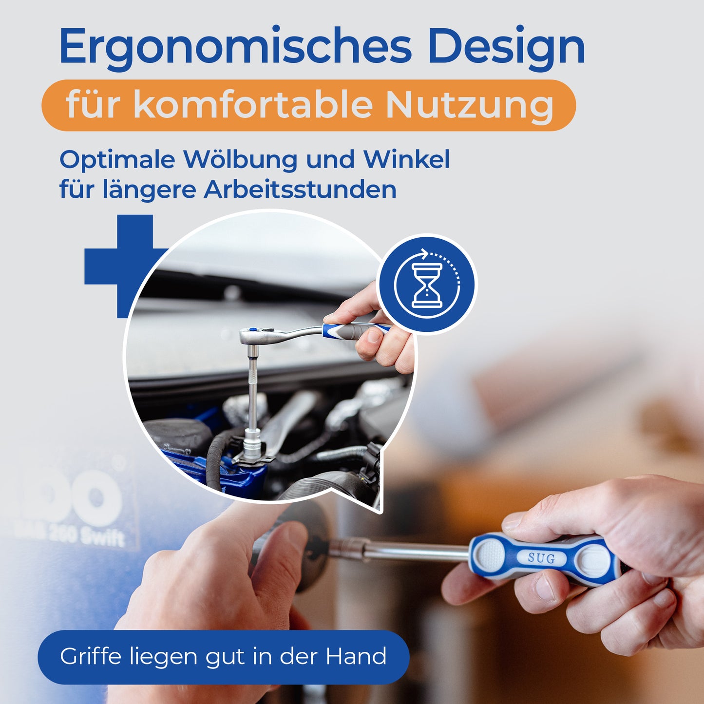 216-tlg. Steckschlüsselsatz – Chrom-Vanadium & S2-Stahl, 72-Zähne Ratschen