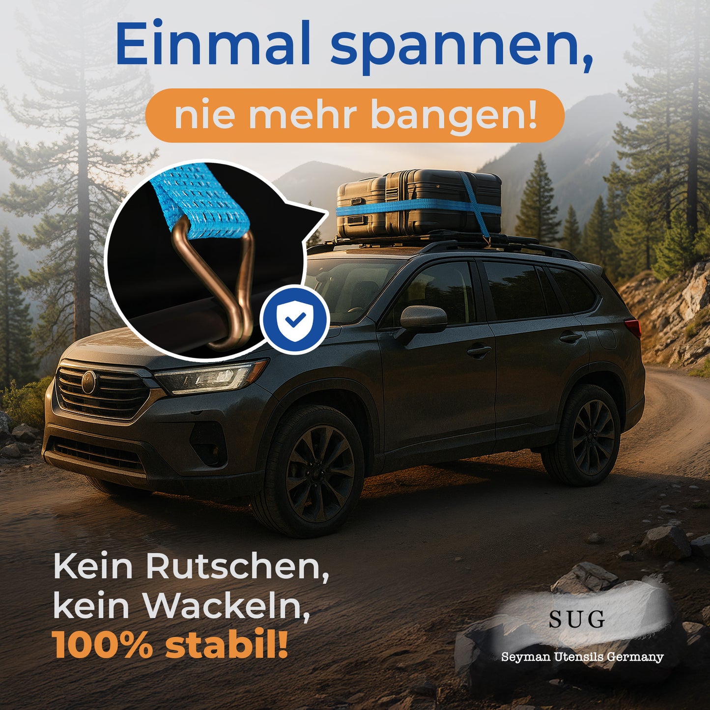 Spanngurte 4 Tonnen 9 Meter Länge mit TÜV-Zertifikat