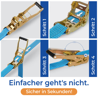 Spanngurte 4 Tonnen 9 Meter Länge mit TÜV-Zertifikat