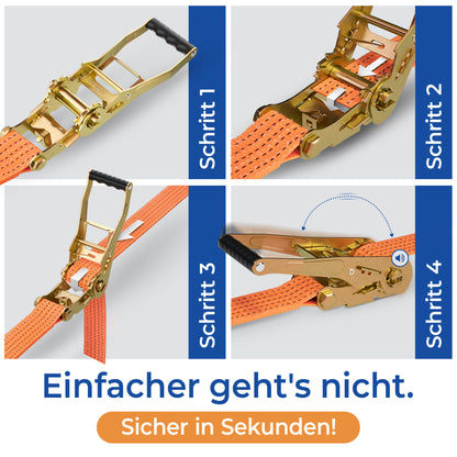 Spanngurte 5 Tonnen 10 Meter Länge mit TÜV-Zertifikat